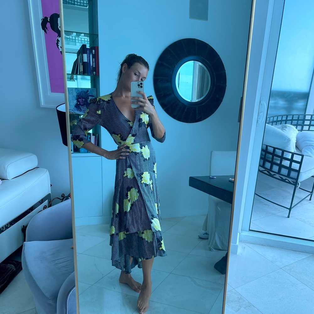 Silk Ganni dress (wrap)